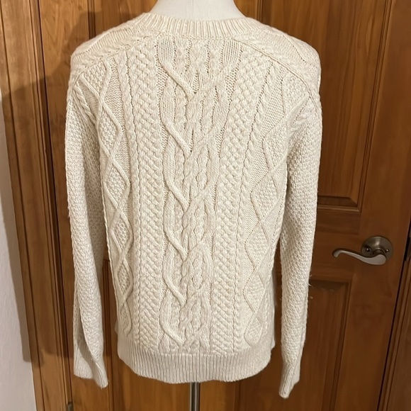 Polo Ralph Lauren Cream Cashmere/Wool/Cotton Blend Cable Knit Size XS - Picture 7 of 7